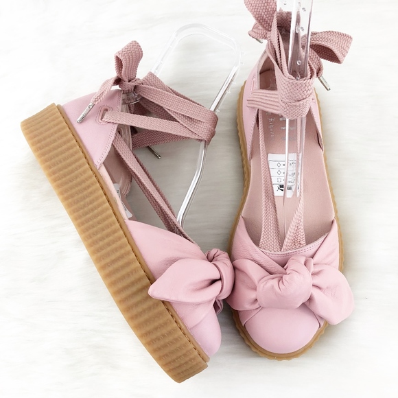 Puma Shoes - Fenty By Rihanna Puma Bow Creeper Sandals in Pink